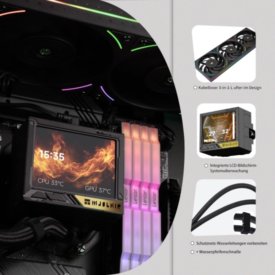 Komputer do gier oraz pracy 217 INF AMD PRO Ryzen 7 7800X3D 32GB DDR5 RTX 5080 16GB 2TB 1200W W11Pro czarny